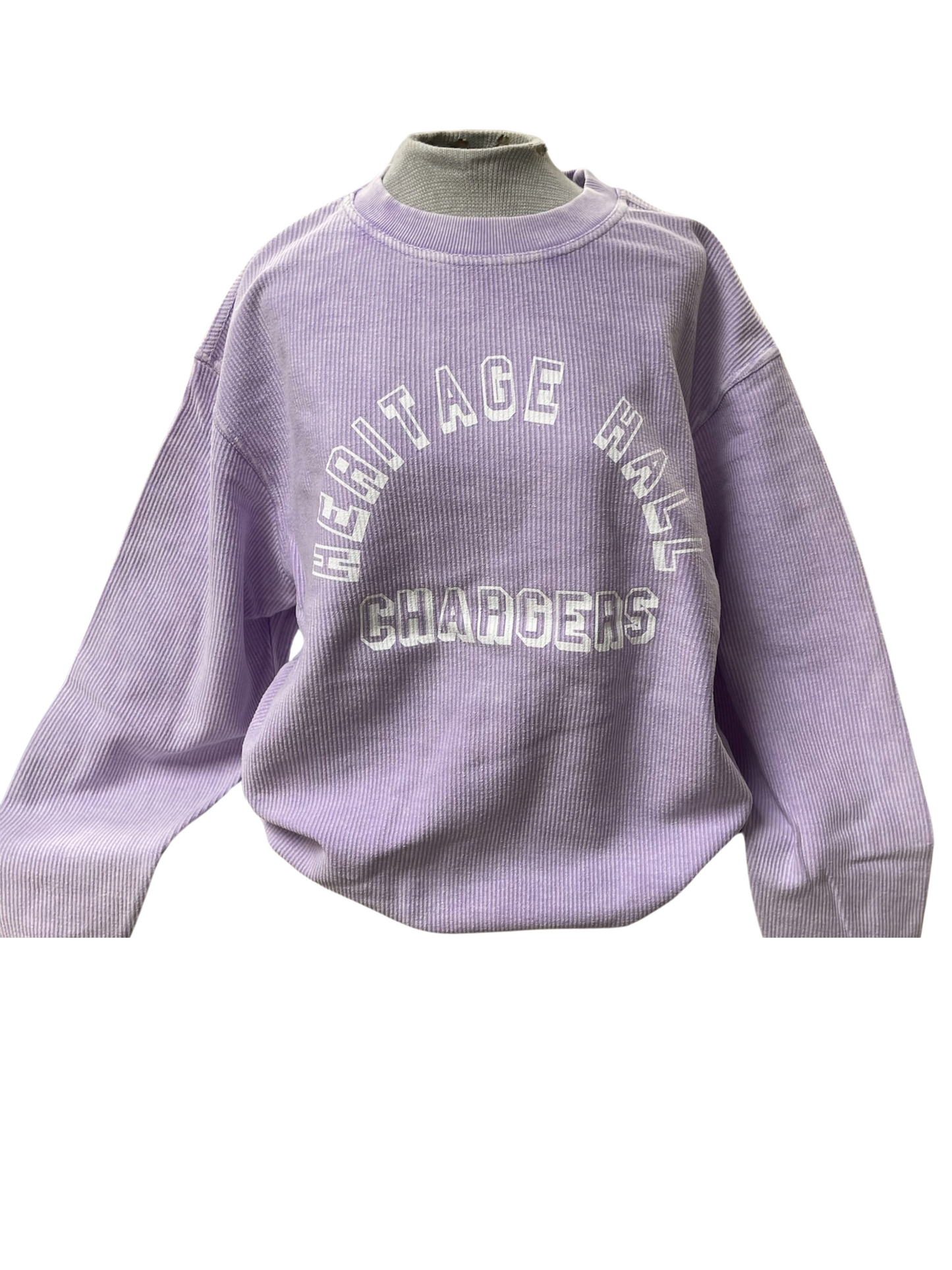 **Women's Chicka-D sweatshirt, ribbed, HER HALL arched CHARGERS white