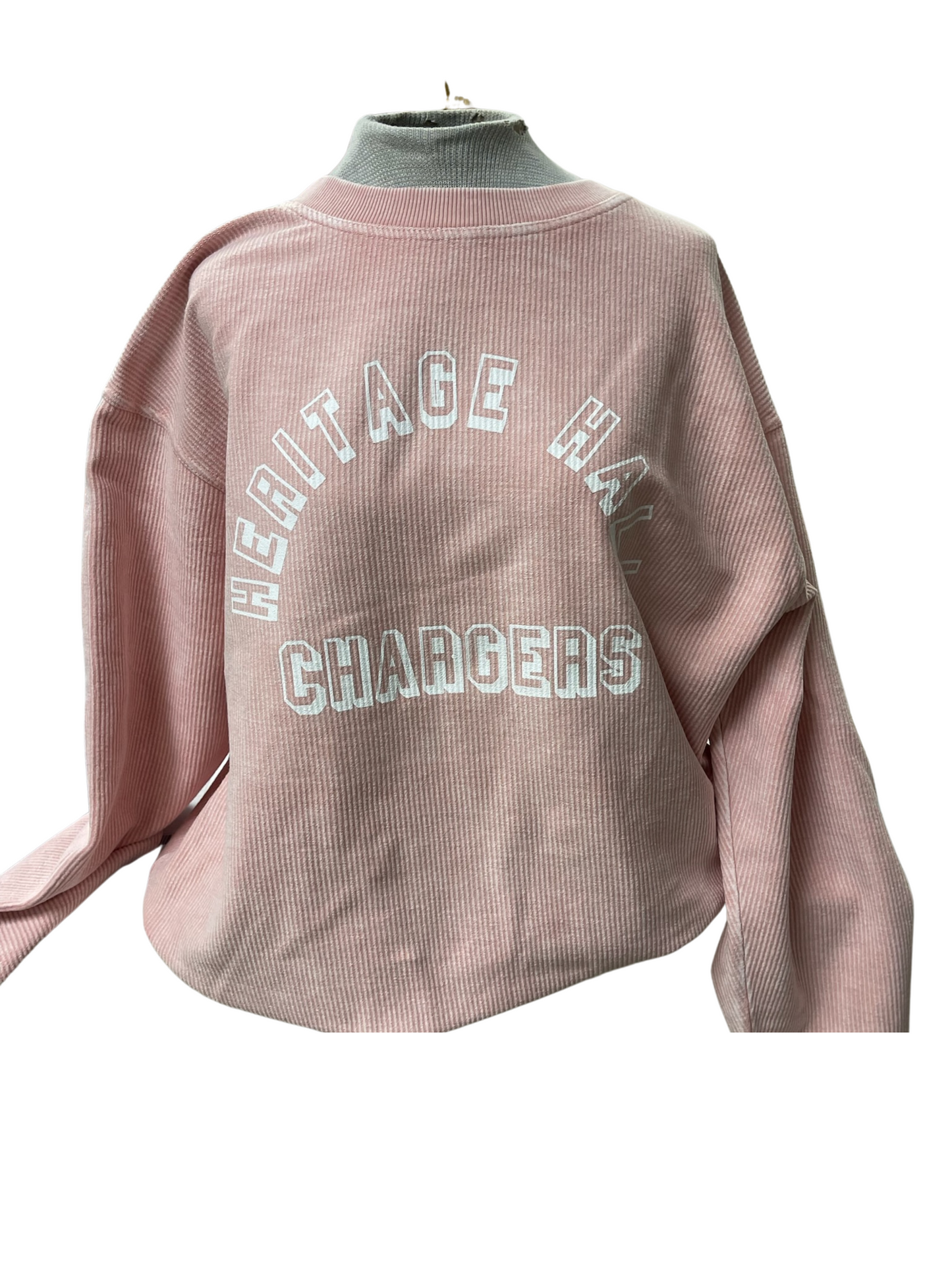 **Women's Chicka-D sweatshirt, ribbed, HER HALL arched CHARGERS white