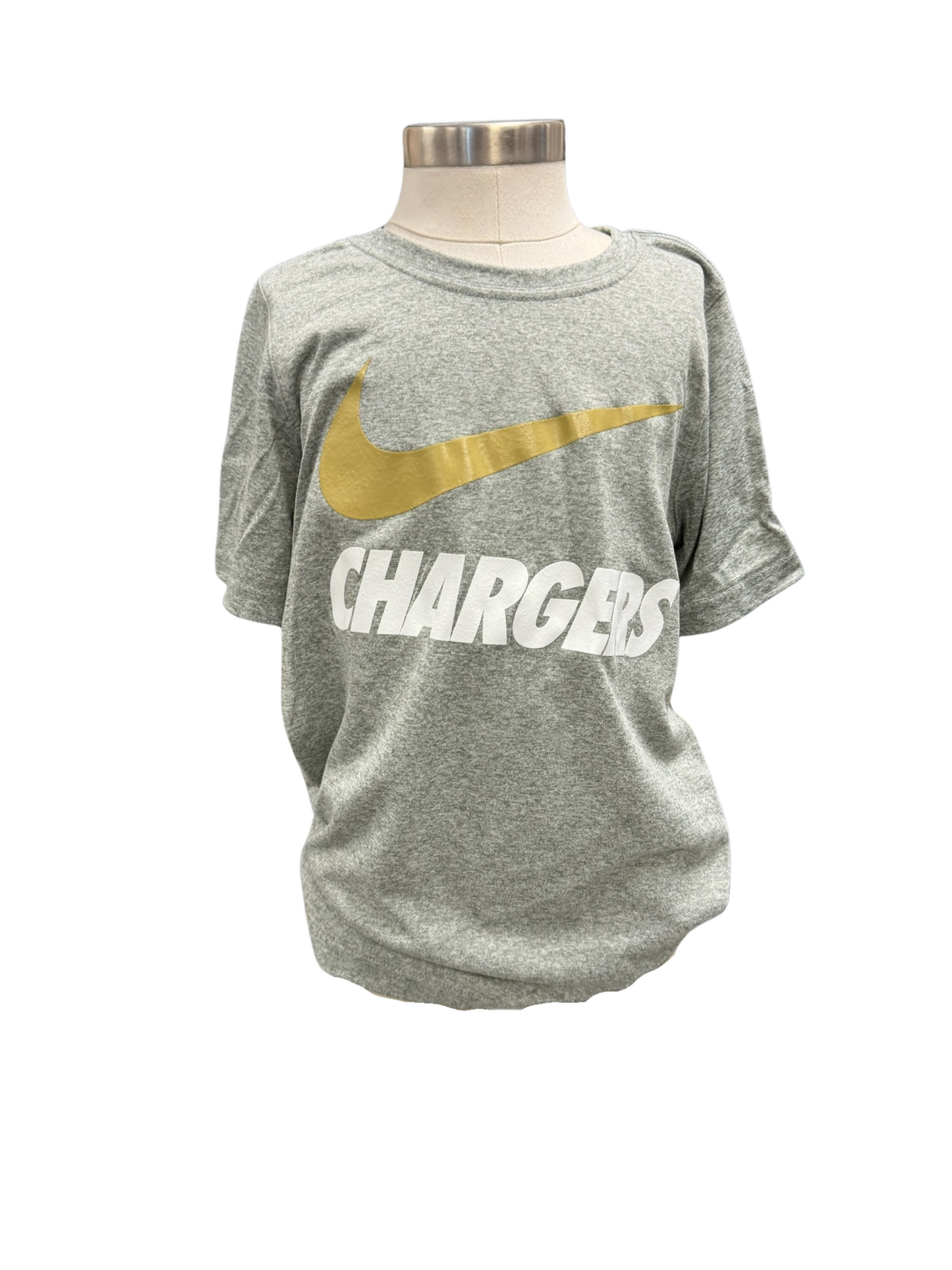 *Youth Nike Legend SS tee, gold swoosh, Chargers