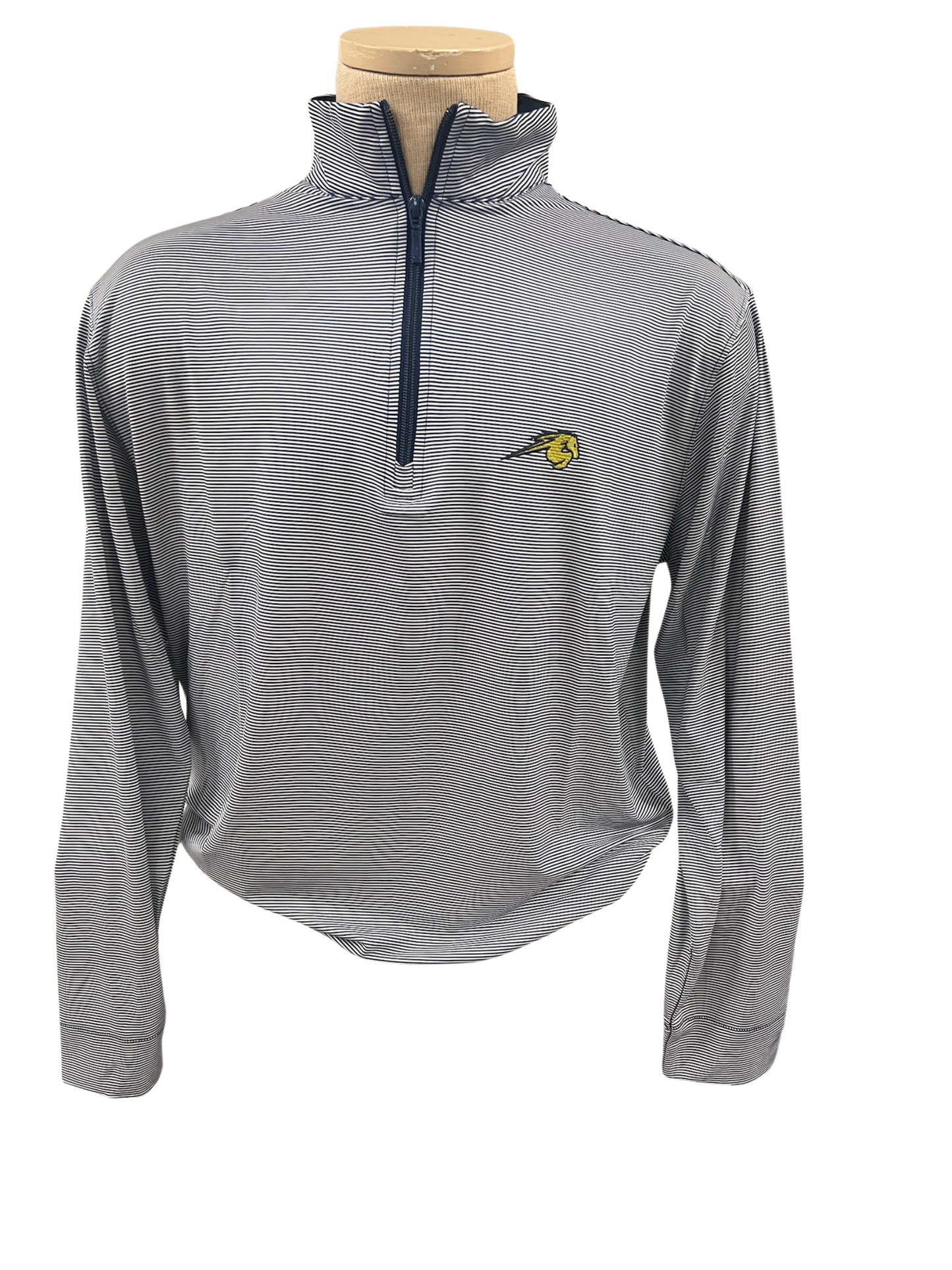 *Men's Horn Legend 1/4 zip pullover, navy/white stripe