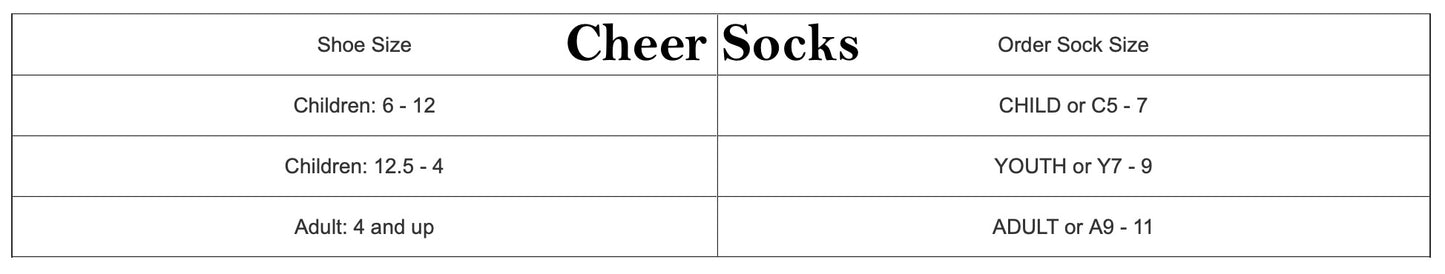 Cheer Flip top socks 2025