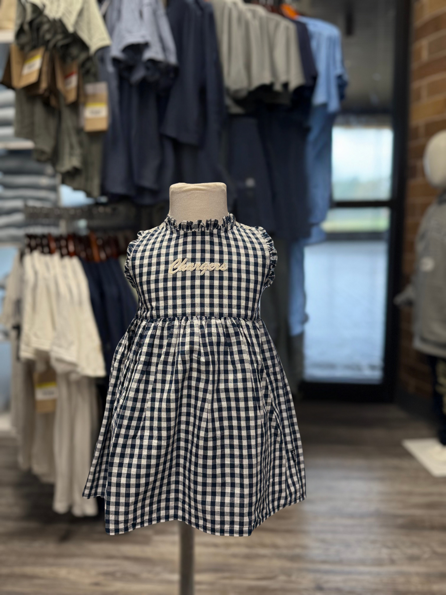 Infant Plaid Dress, Chargers