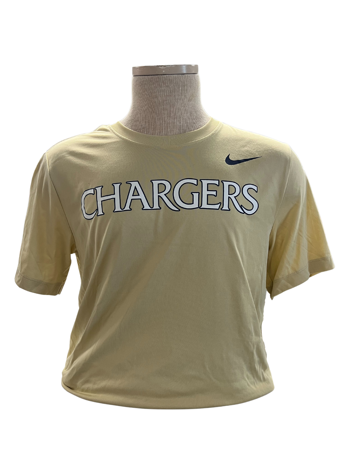 *Men's Dri-fit t-shirt, white CHARGERS, small swoosh