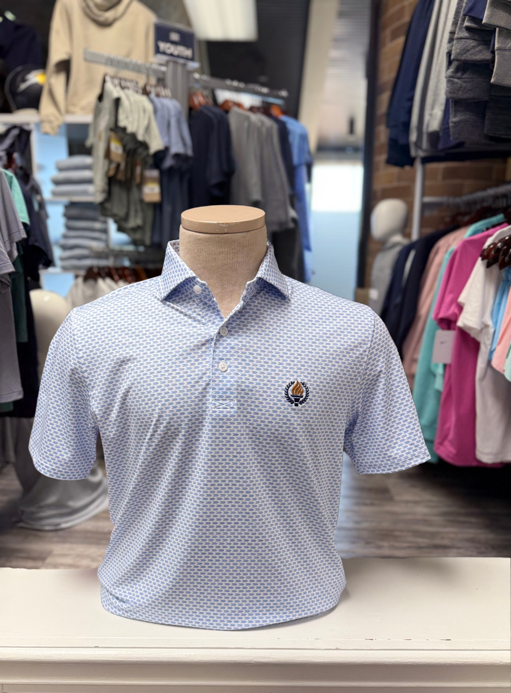 Men's Holderness & Bourne Polo, patterned, torch