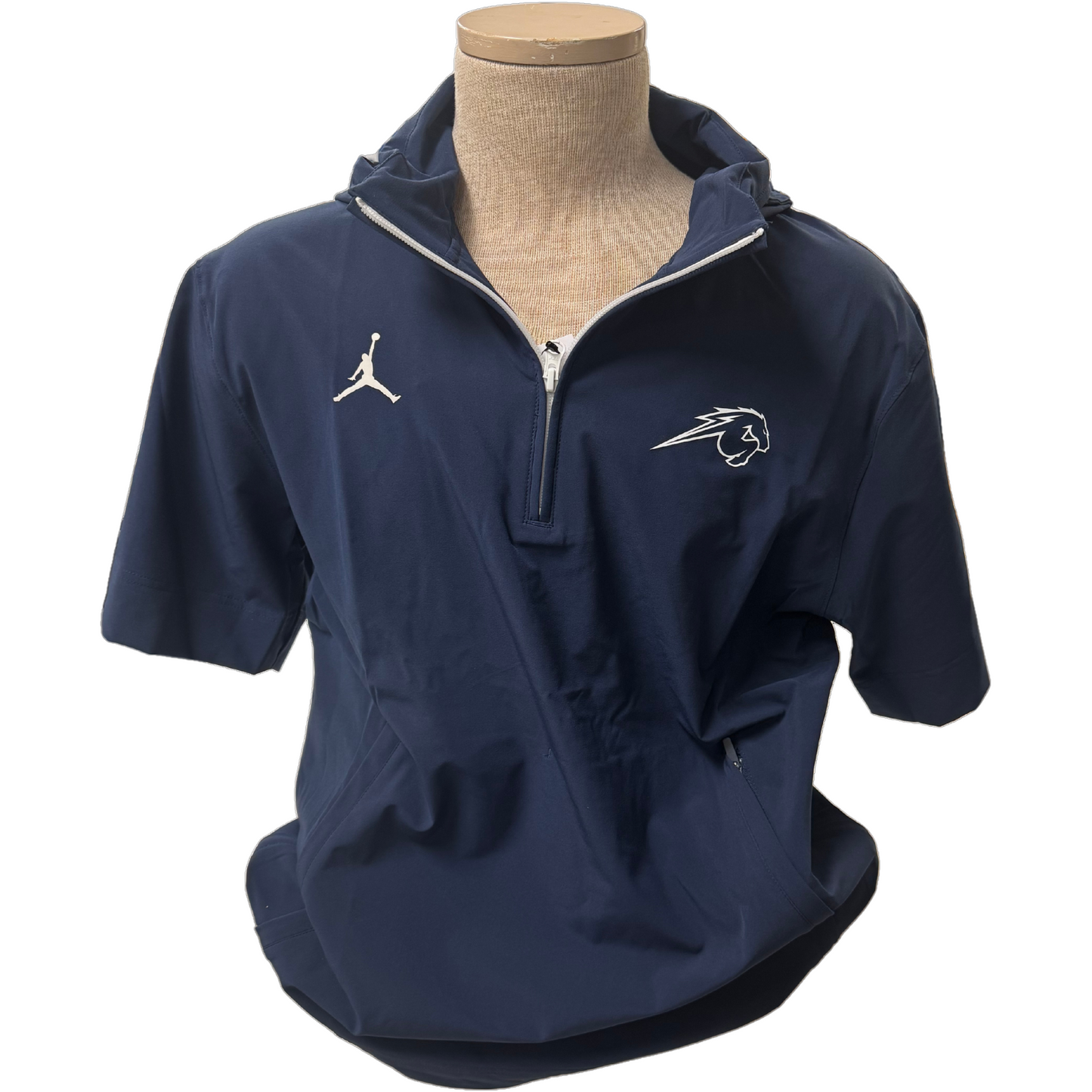 *Men's Jordan Jumpman short sleeve hooded jacket, navy