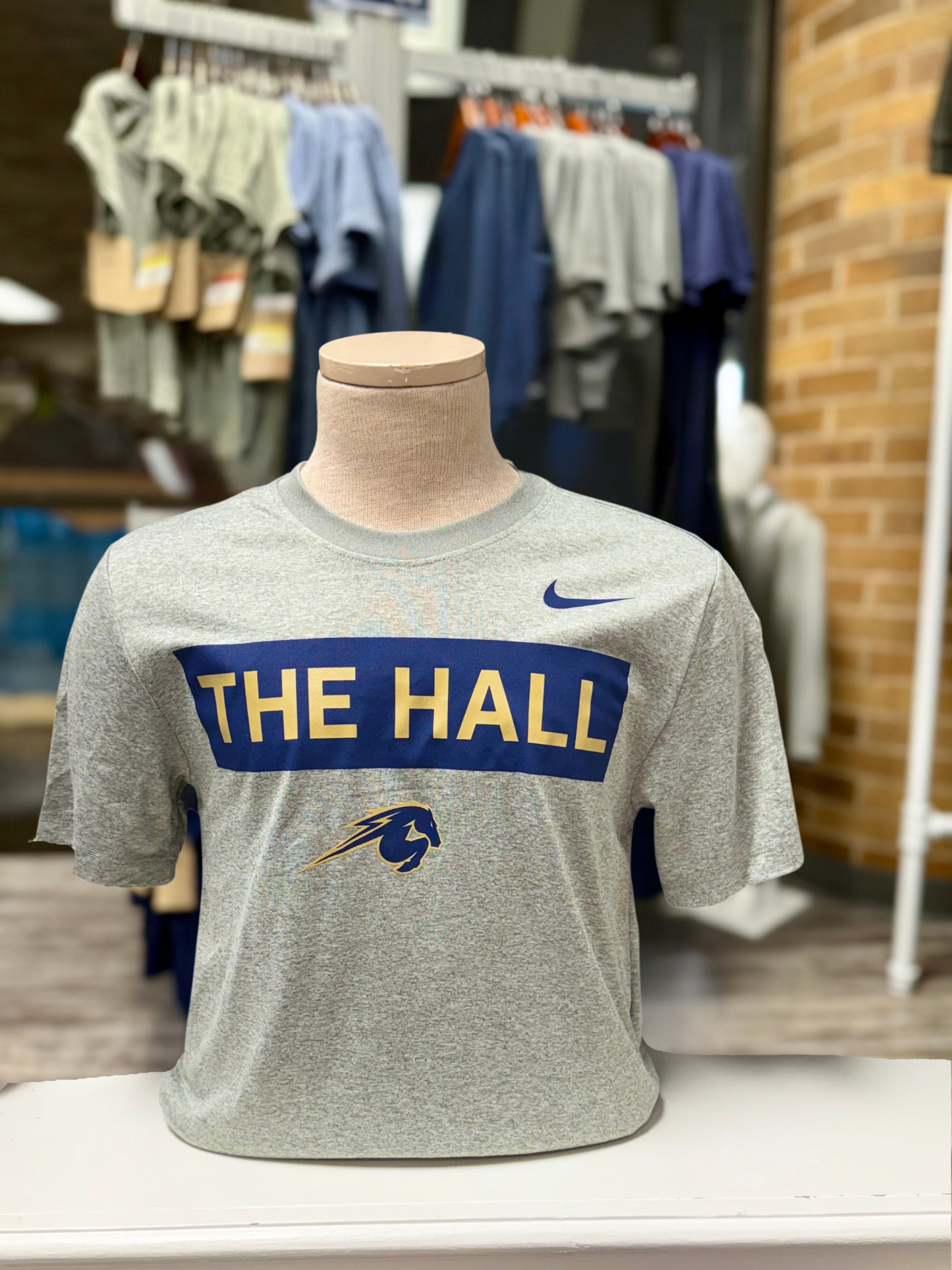 Men's Nike Legend T-Shirt, grey, block THE HALL