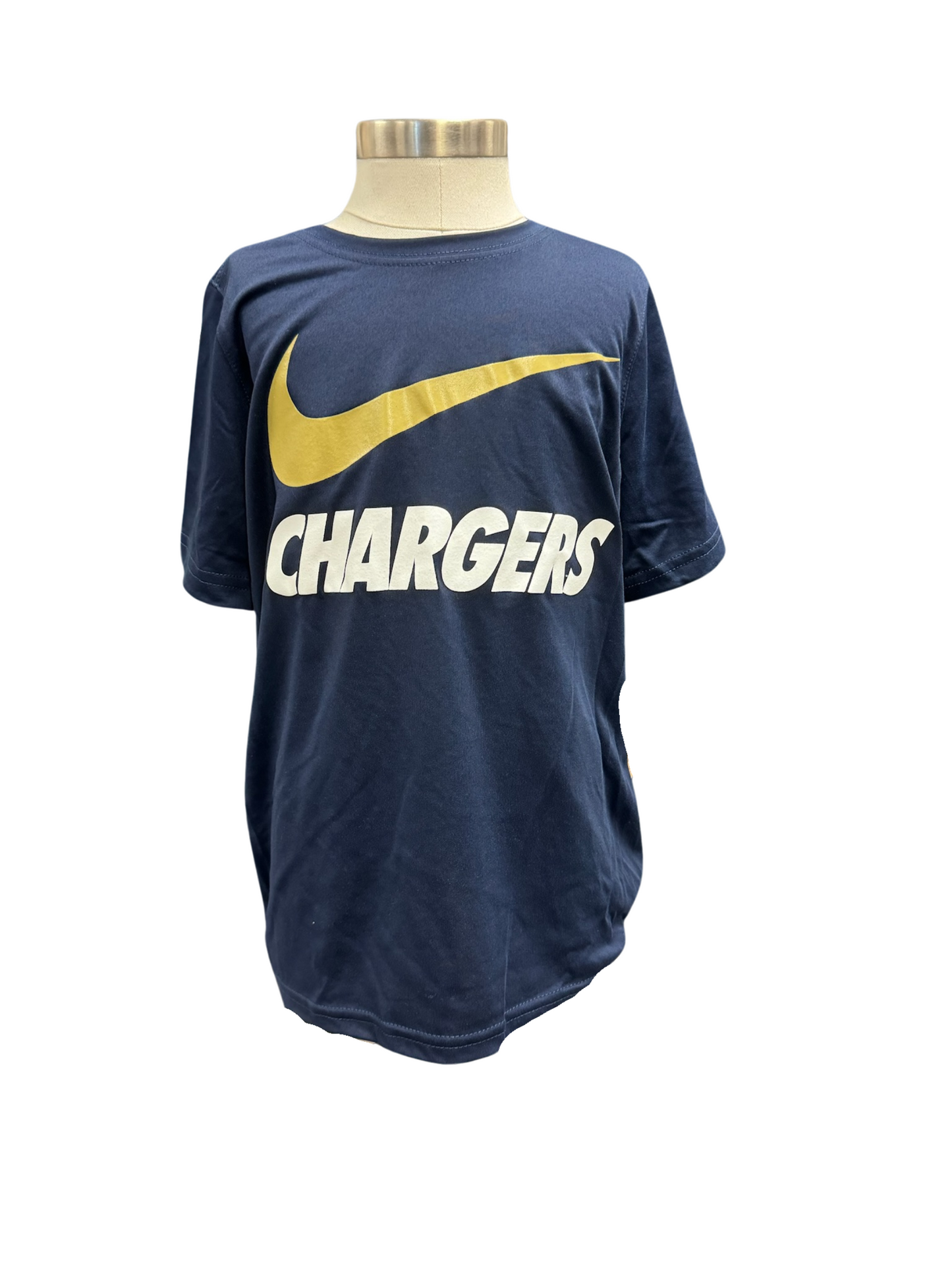 *Youth Nike Legend SS tee, gold swoosh, Chargers