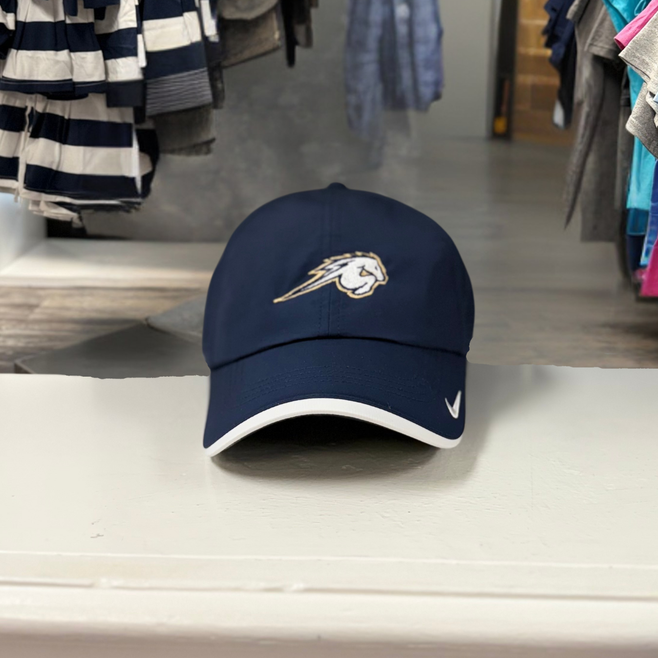 Nike Dri-FIT hat, navy, Charger Horse