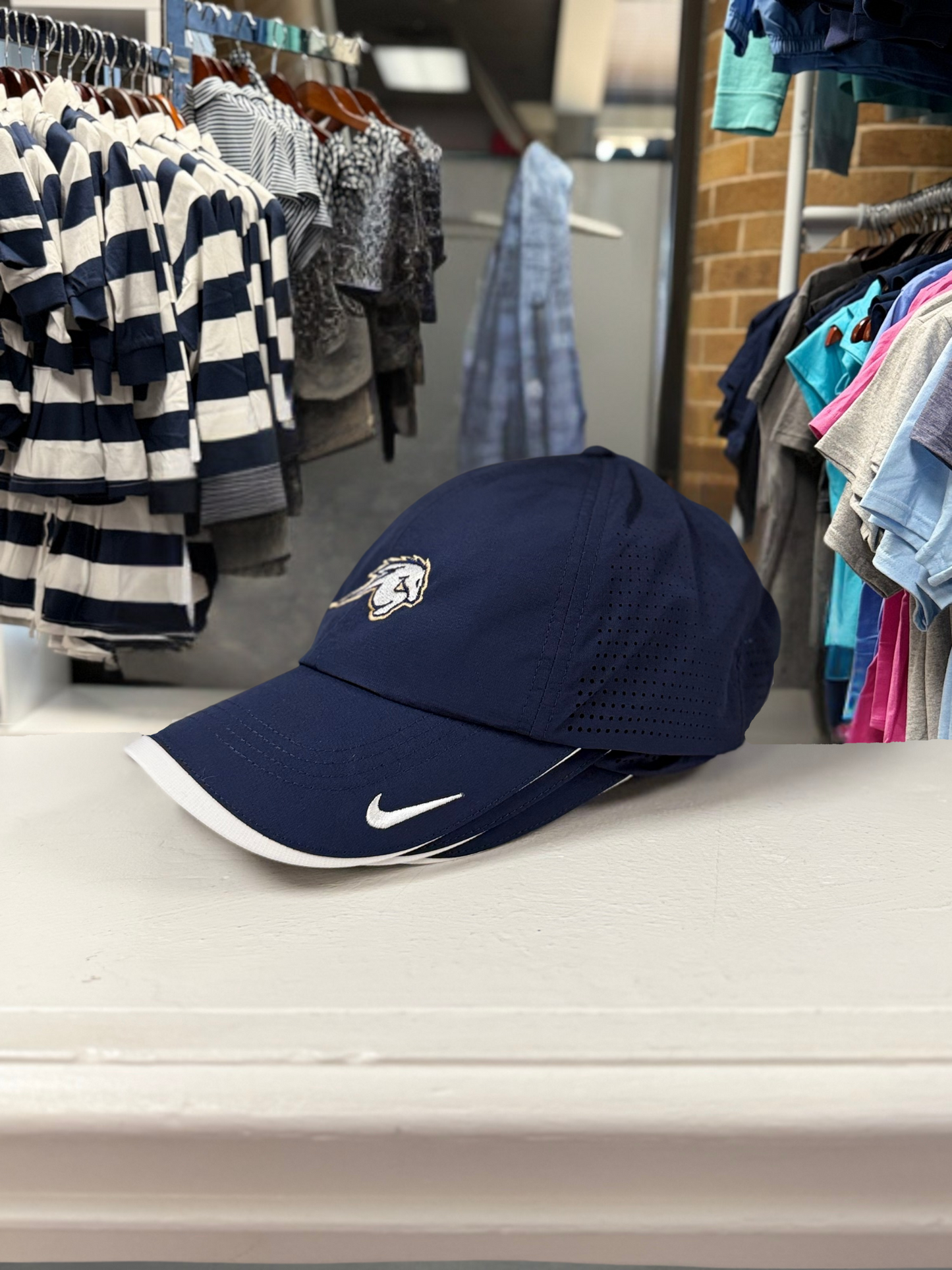 Nike Dri-FIT hat, navy, Charger Horse