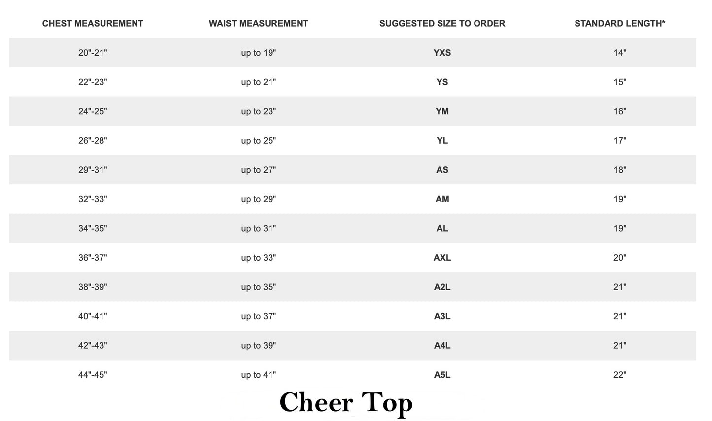 Cheer Top 2025