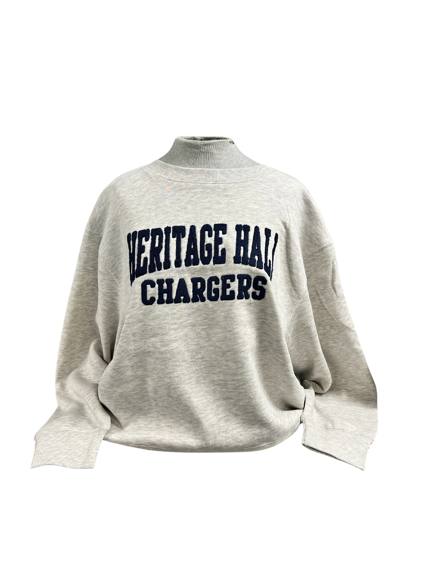 *Women's Chicka-D sweatshirt, grey, navy embroidered