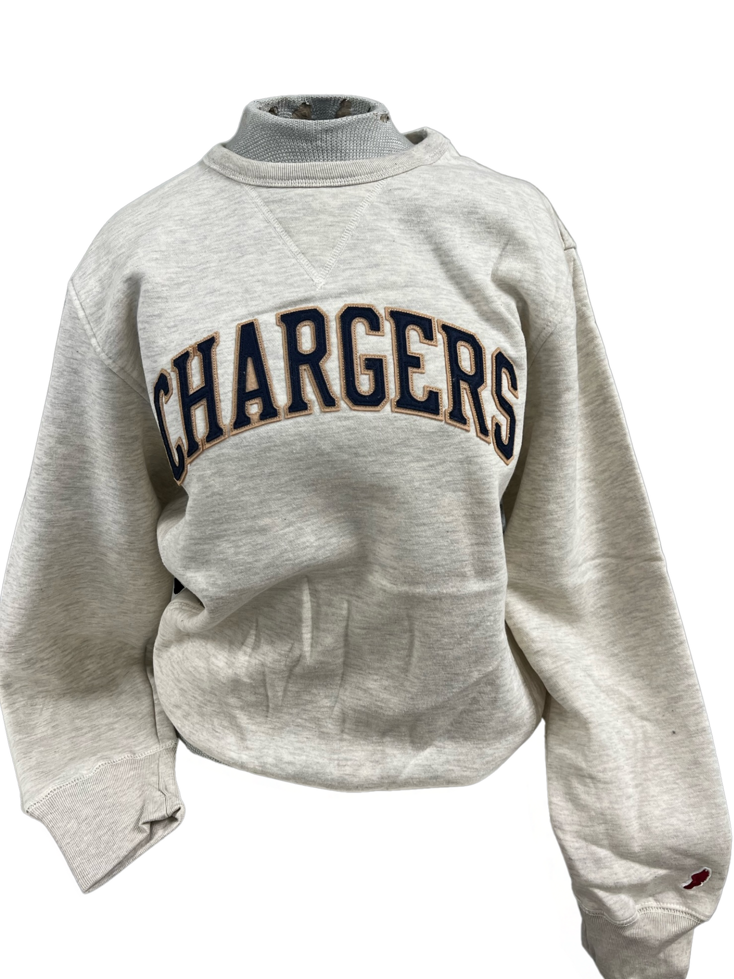 *Women's Sweatshirt grey, navy/gold patch Chargers