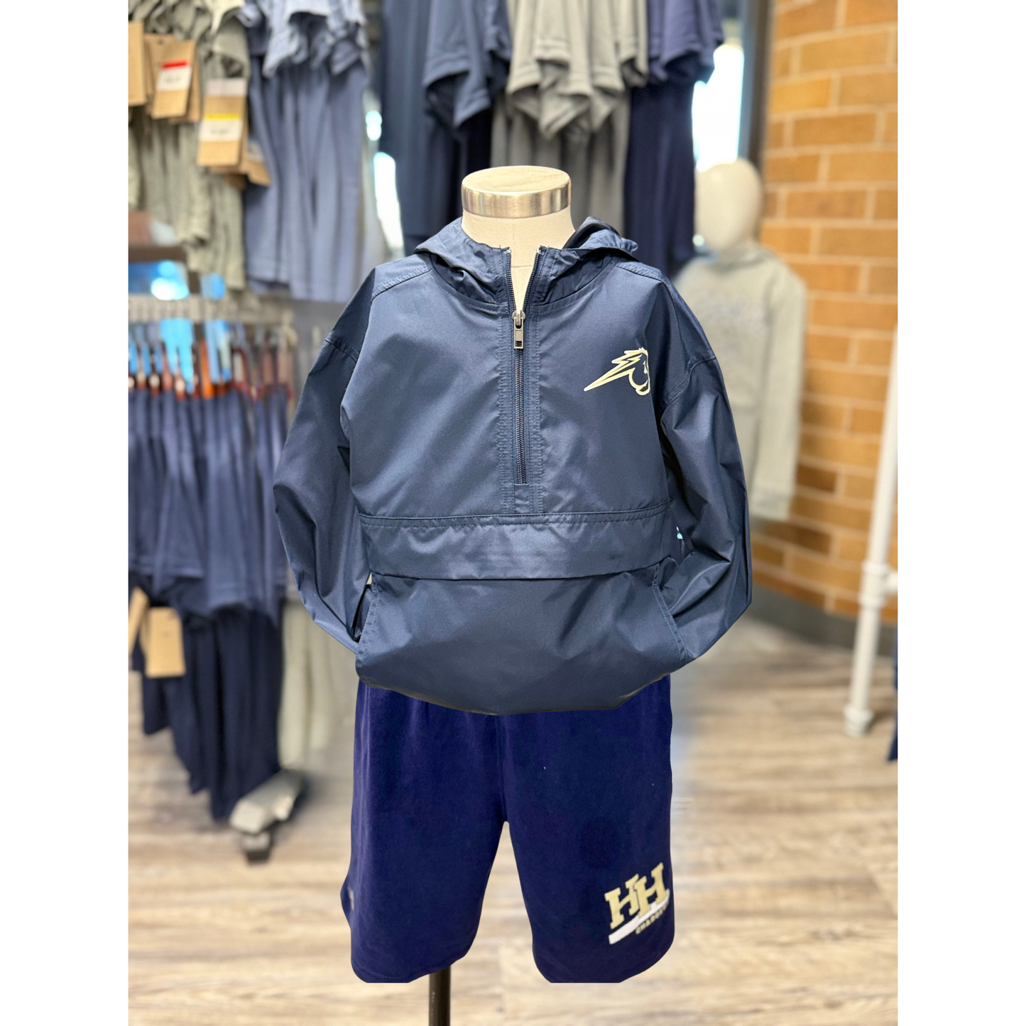 Youth Champion Pack N Go Jacket, Navy blue