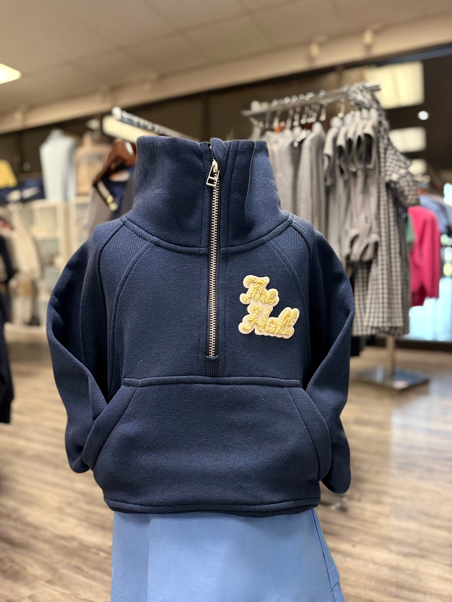 Youth Dawn 1/4 zip, navy, The Hall