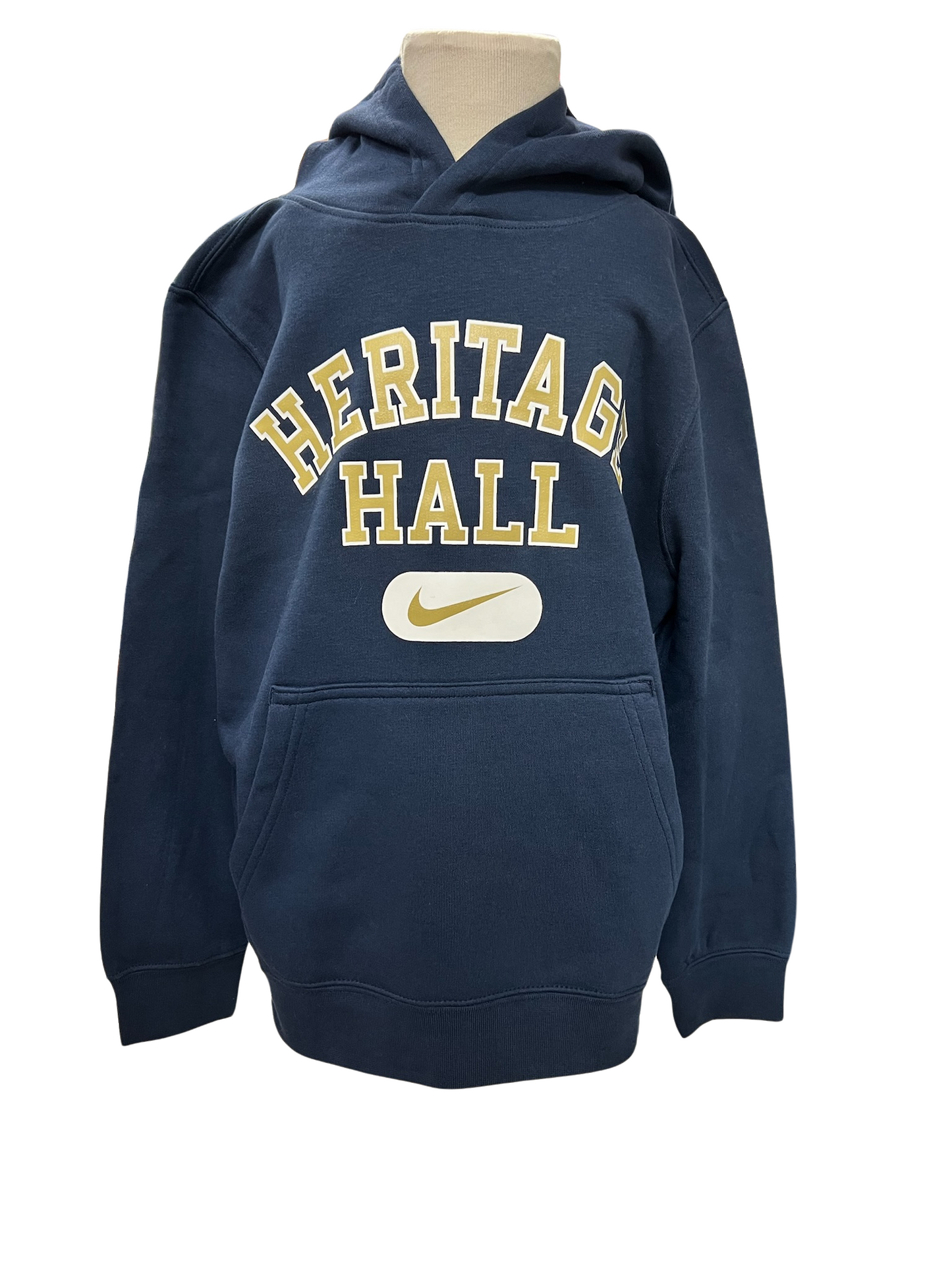 *Youth Nike Hoodie Sweatshirt, navy, BLOCK HER HALL gold/white