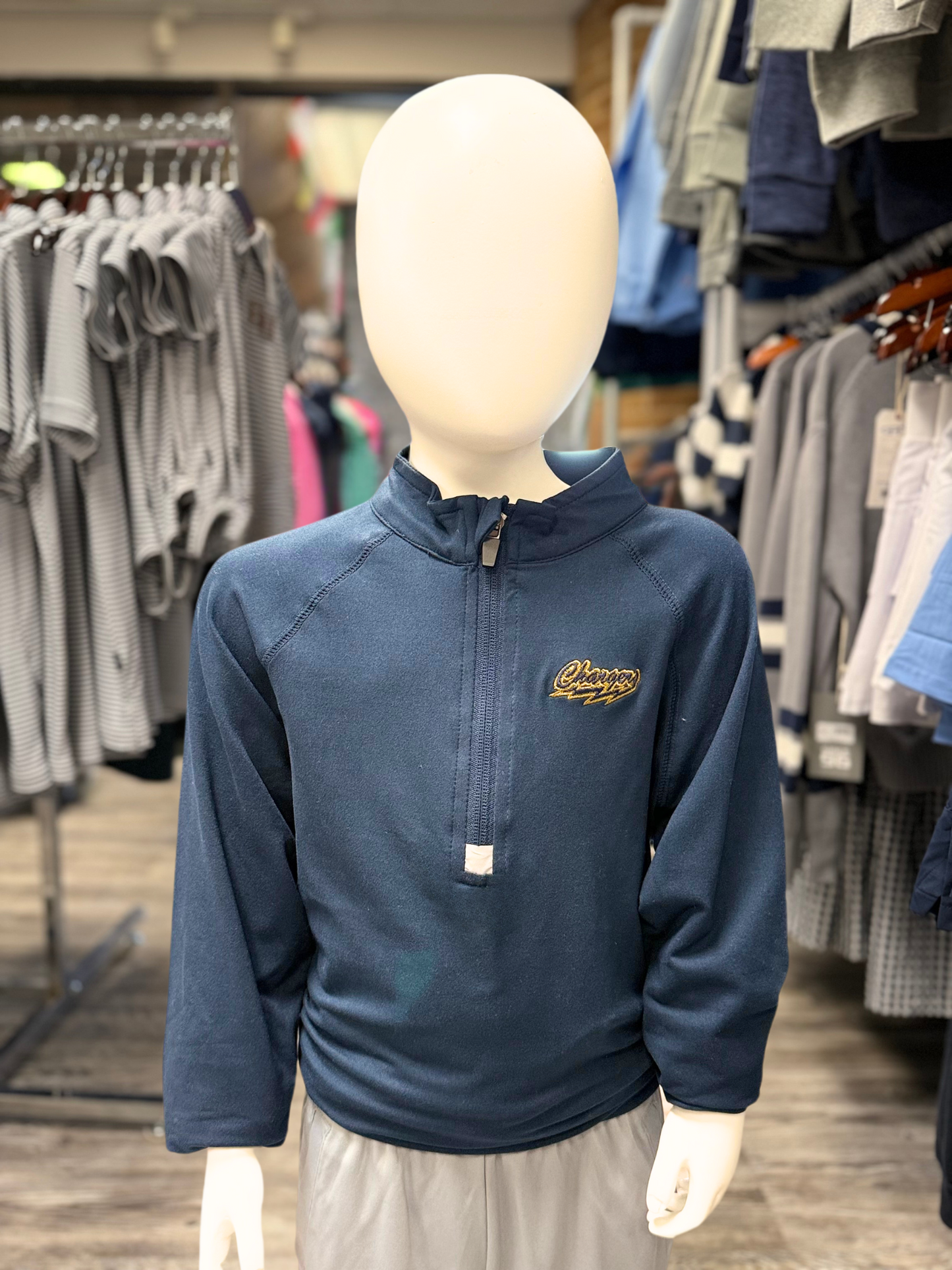 *Toddler Matthew 1/4 zip, navy, Chargers