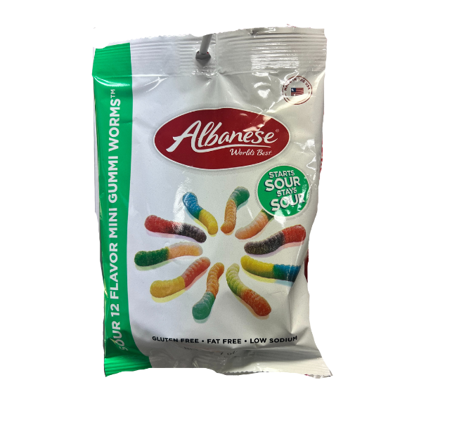 Albanese Gummi Mini Sour Gummi Worms