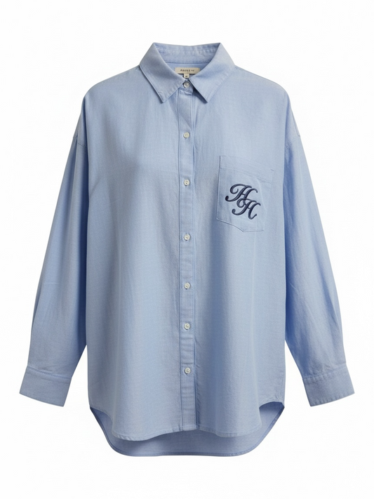 Women's Button Down, oxford blue, stacked HH