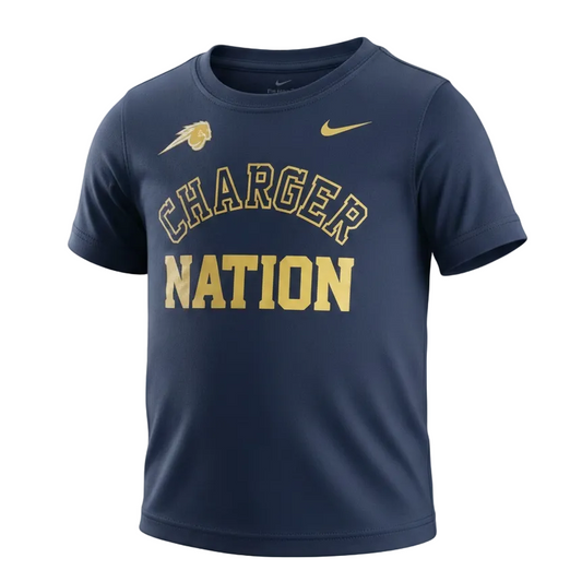 Youth Dri-FIT, navy, Charger Nation