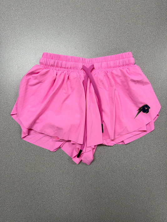 Girls Butterfly shorts, bright pink, horse