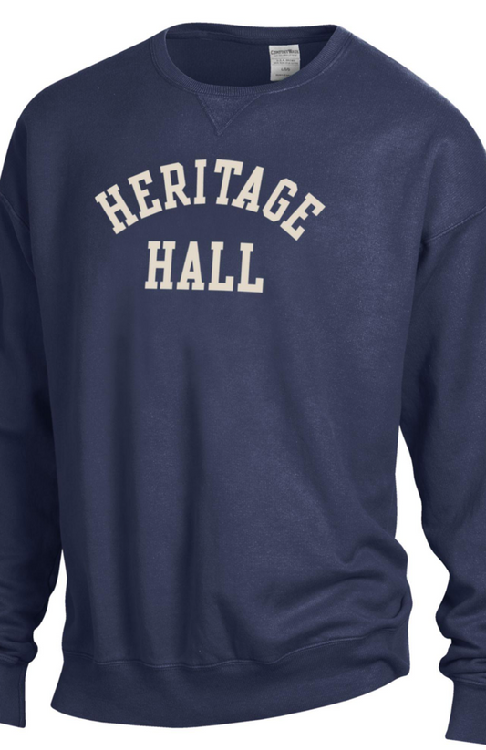 Adult LS shirt, Gear, navy comfort crew, Heritage Hall