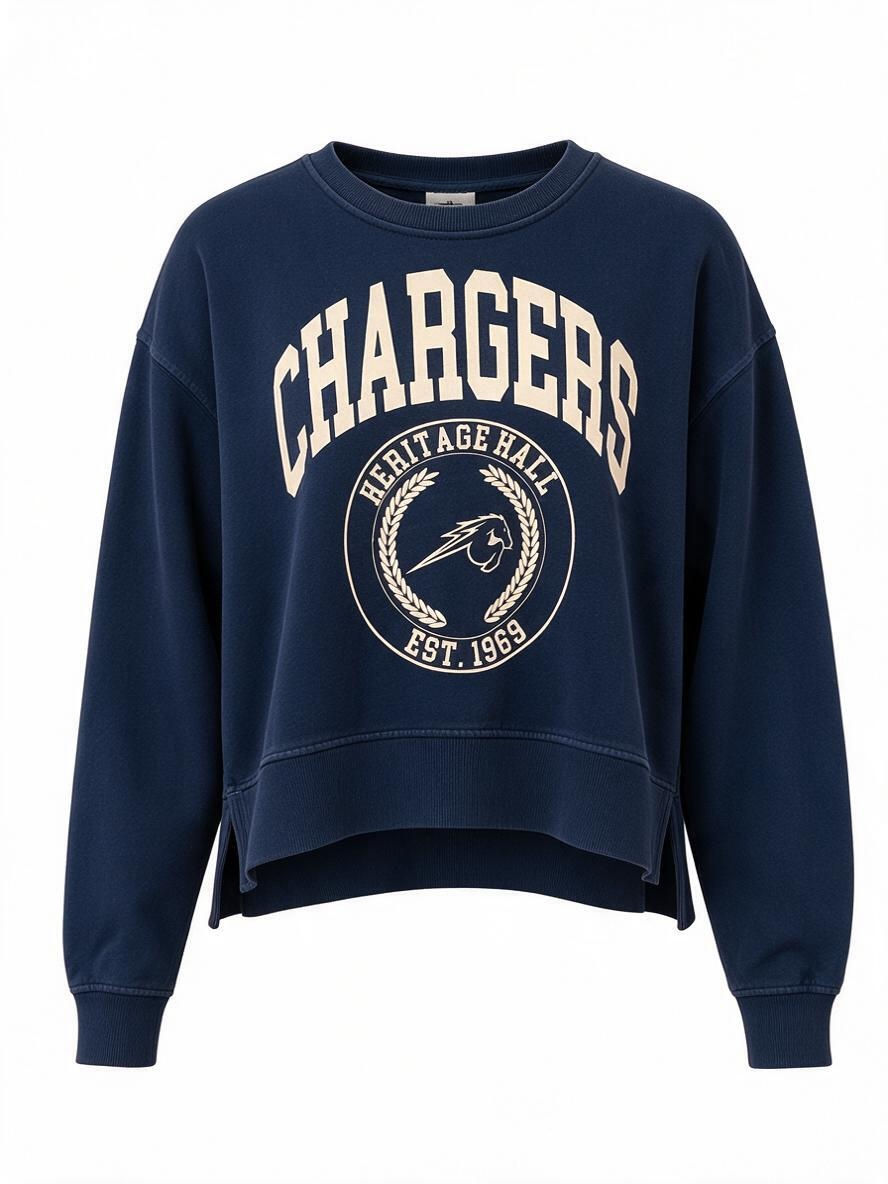 Women's Hailey sweatshirt, navy, CHARGERS laurels with horse