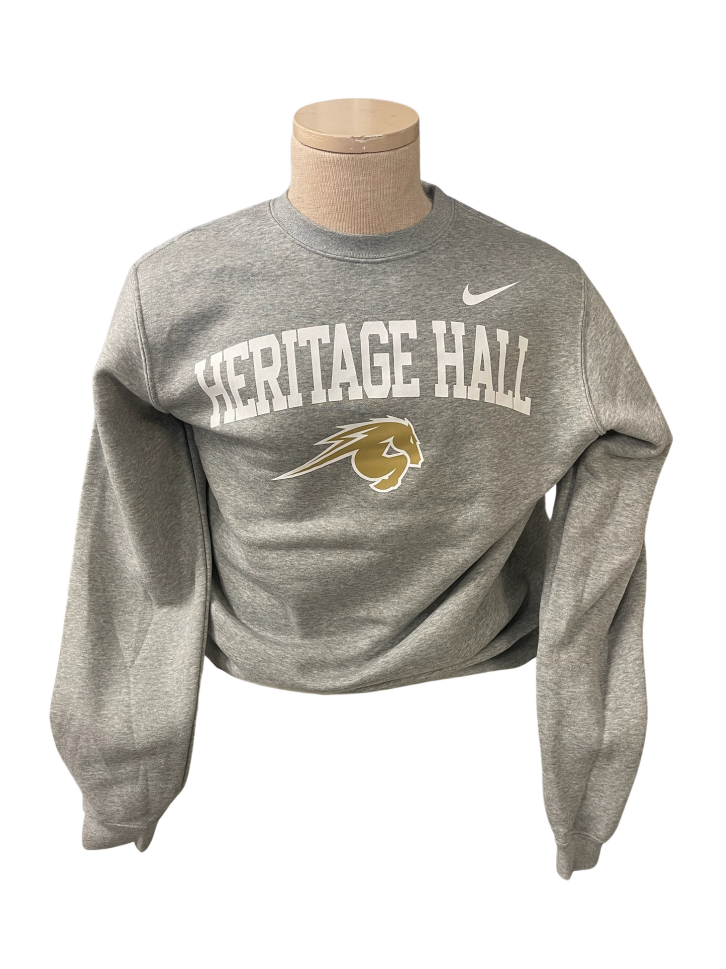 Men's Nike sweatshirt, wt. Her Hall, gld horse