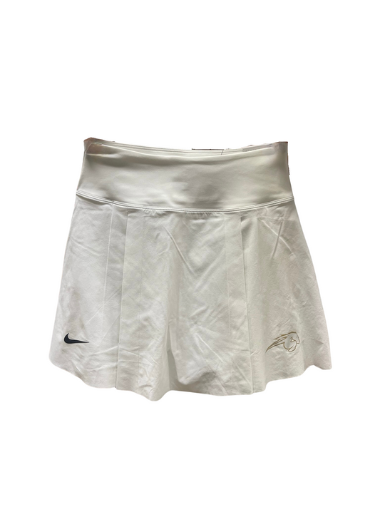 Women's skirt, white with gold charger