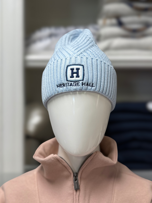 Beanie, light blue, H, Heritage Hall