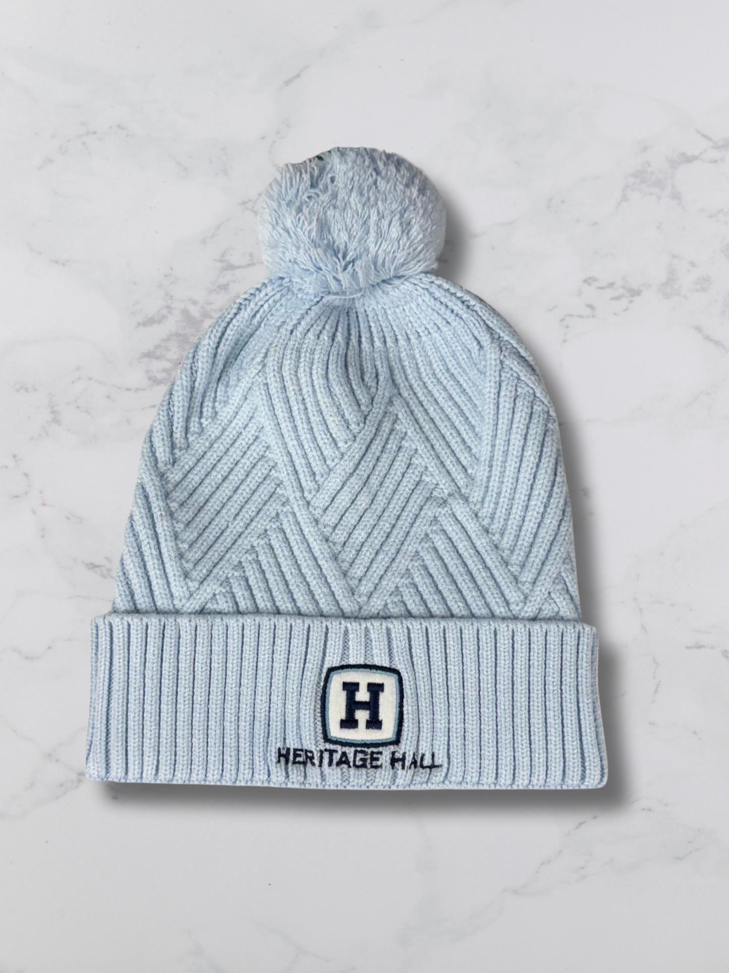 Beanie, light blue, H, Heritage Hall
