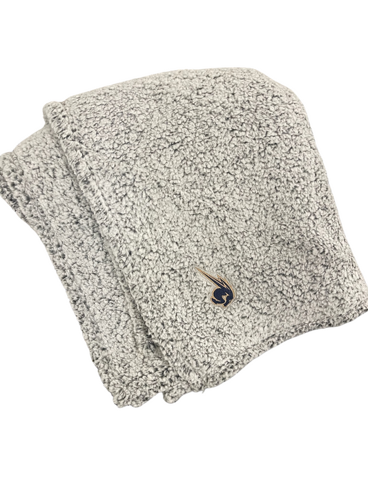 Blanket, grey sherpa