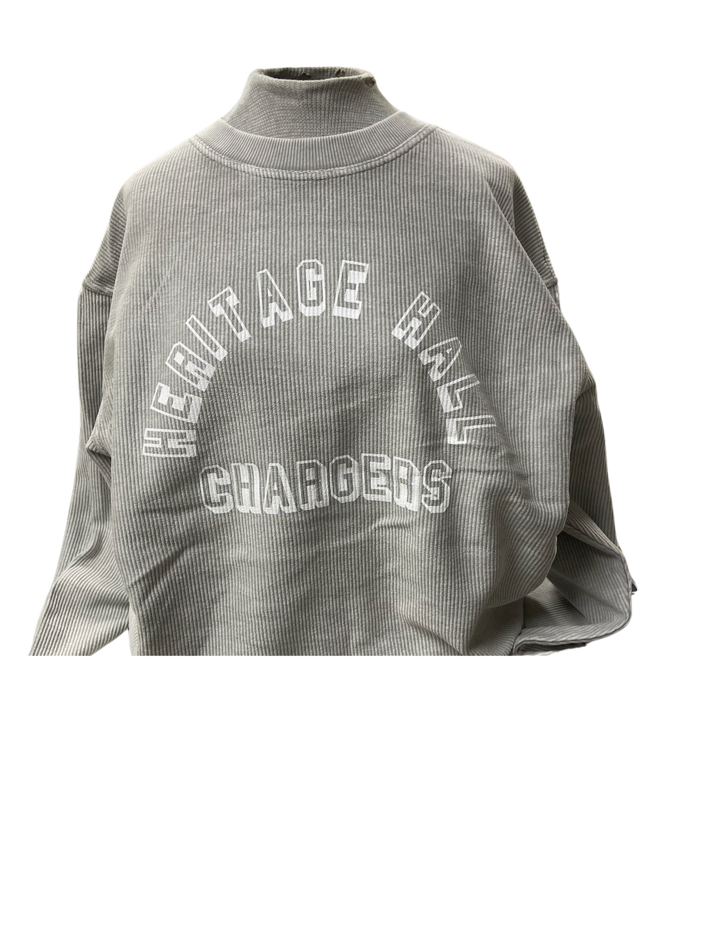 Women's Chicka-D sweatshirt, ribbed, HER HALL arched CHARGERS white