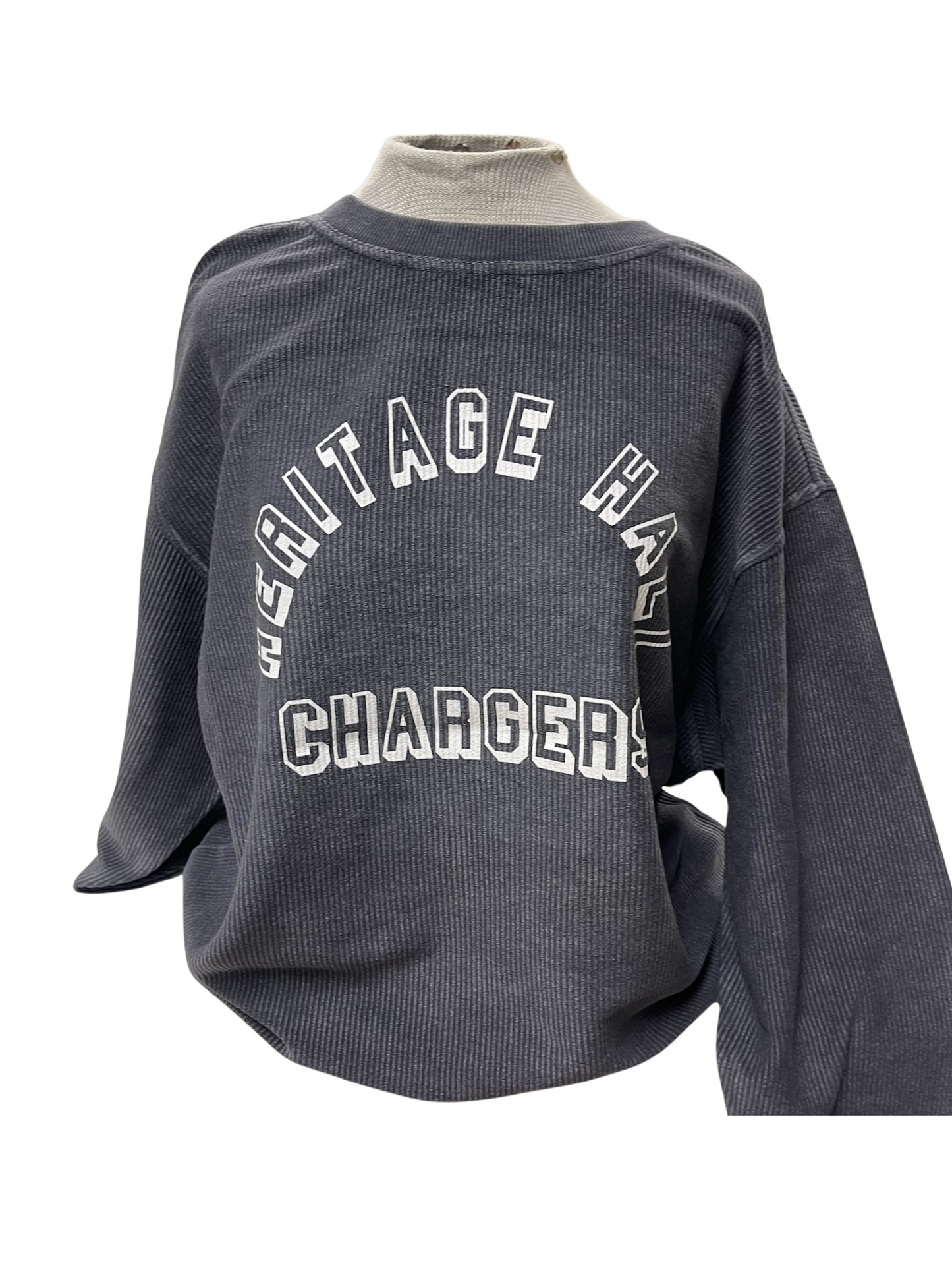 Women's Chicka-D sweatshirt, ribbed, HER HALL arched CHARGERS white