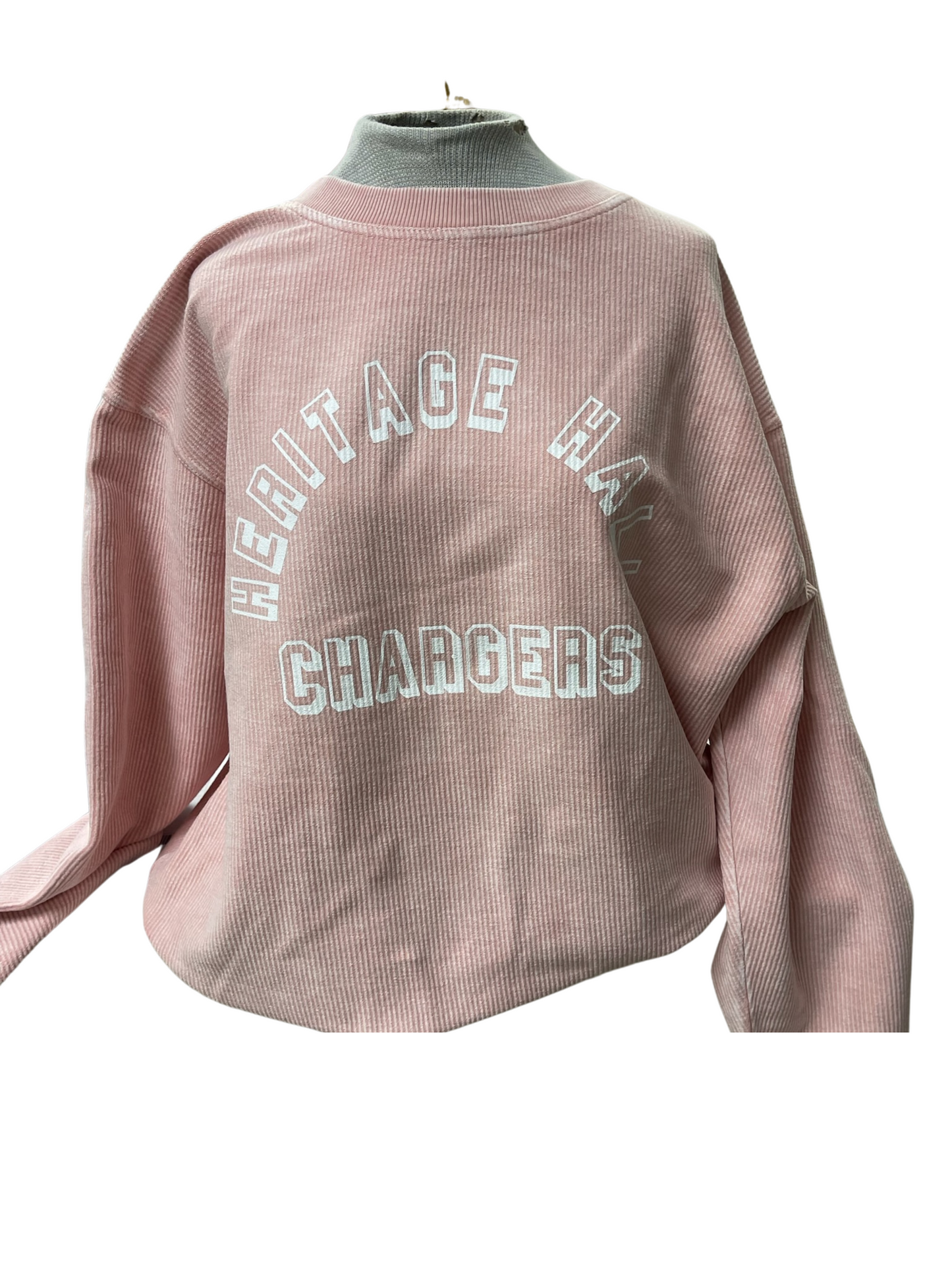 Women's Chicka-D sweatshirt, ribbed, HER HALL arched CHARGERS white