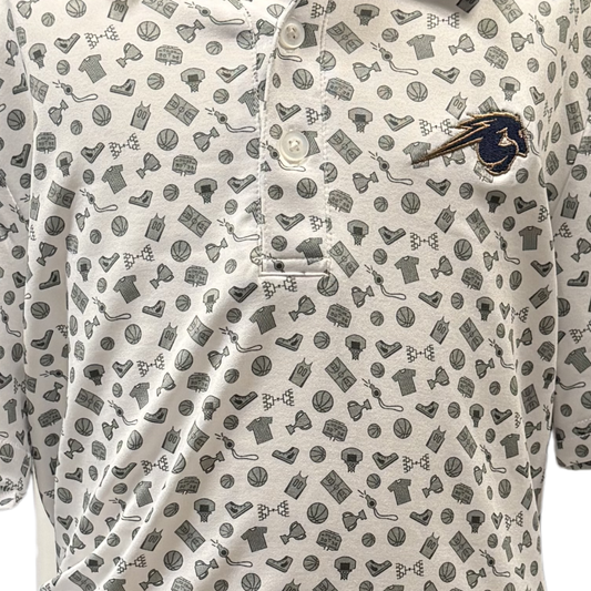 Youth Basketball Print Polo