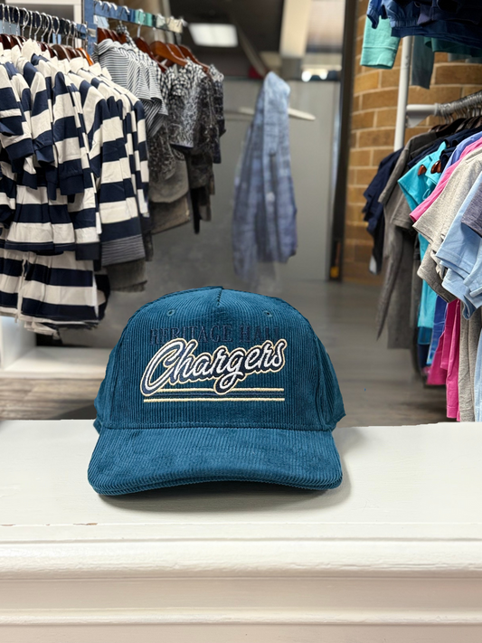 Corduroy Hat, marine blue, Heritage Hall Chargers