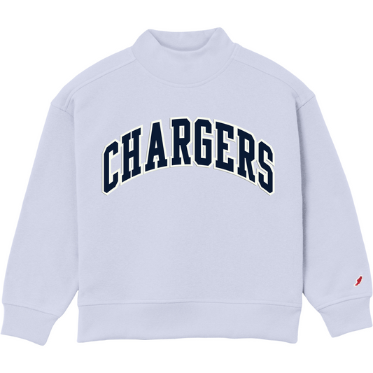 Youth Mockneck Sweatshirt, cashmere blue, CHARGERS