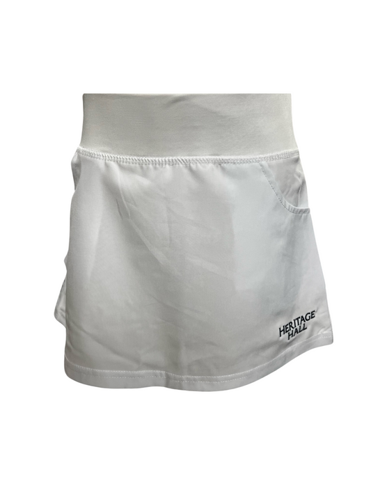 Youth Skirt, white with Heritage Hall