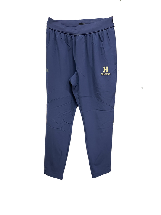 Men's UA stretch navy pant, gold H CHARGERS