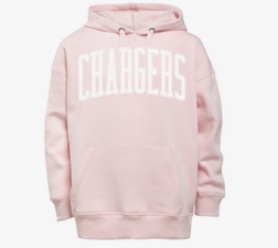 Youth Hoodie Sweatshirt, Garb, pink, Chargers