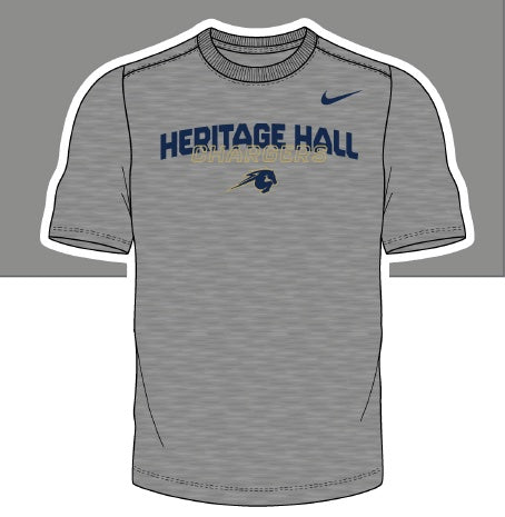 Men's Dri-FIT tee, grey, HHall Chargers horse