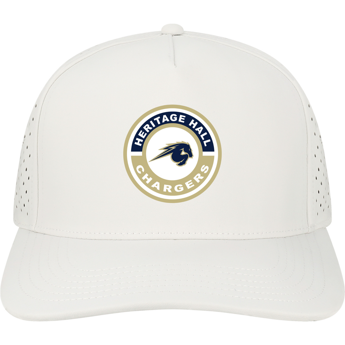 Youth hat, Legacy, white, HHall Chargers round patch