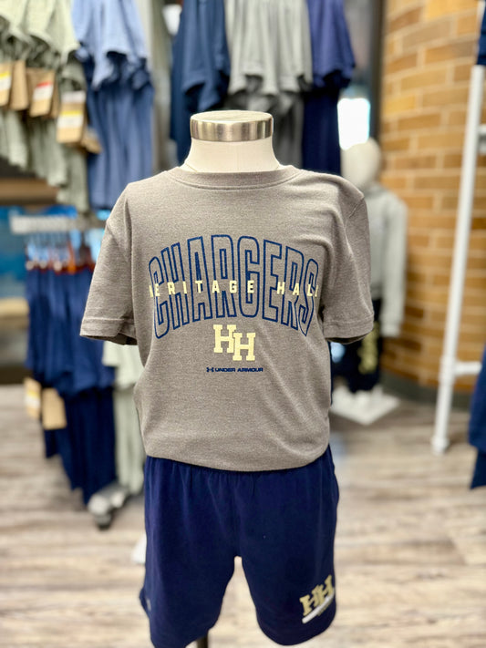 Under Armour Youth T-Shirt, grey, block Chargers