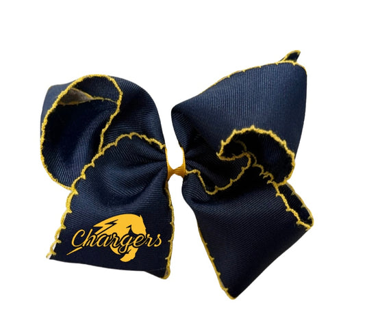 Two Tone King Moonstitch Bow, Chargers