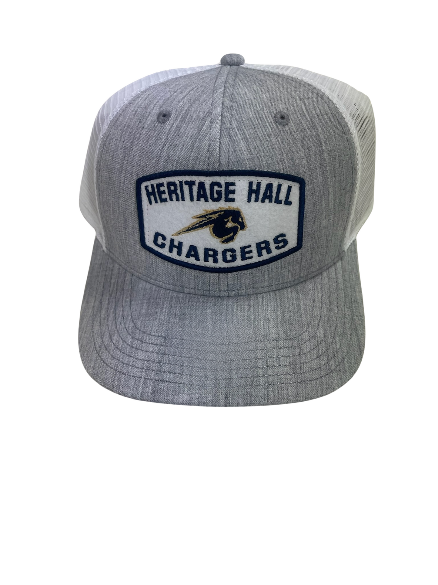 Hat, Trucker patch white with navy HER HALL, horse, CHARGERS