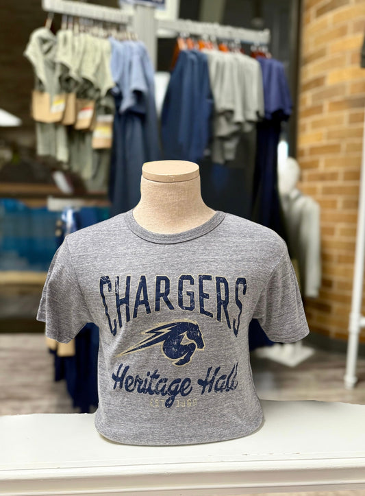 League T-Shirt, grey, Vintage Chargrers