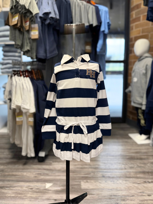 Infant Long Sleeve Rugby Style Dress, stacked Hs