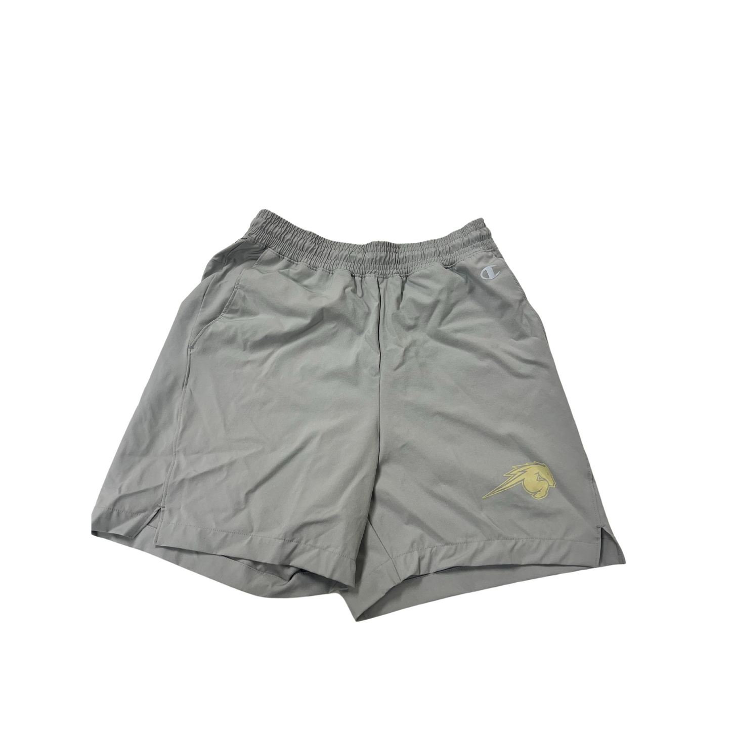 Men's Champion Shorts, grey, gold horse