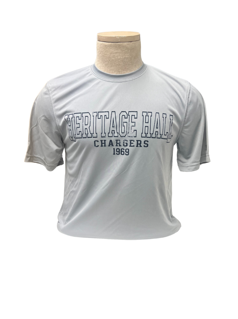 Men's Champion t-shirt, grey, navy block HER HALL