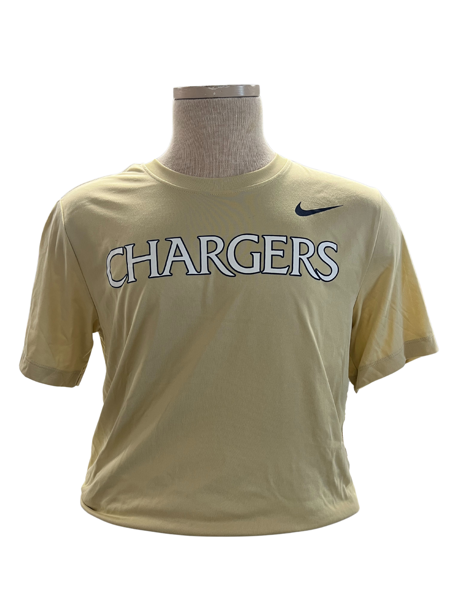 Men's Dri-fit t-shirt, white CHARGERS, small swoosh